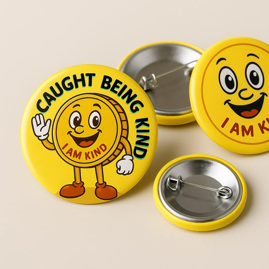 Tally™ Kindness Reward Pins — Set of 20 (Caught Being Kind™ + I Am Kind™)