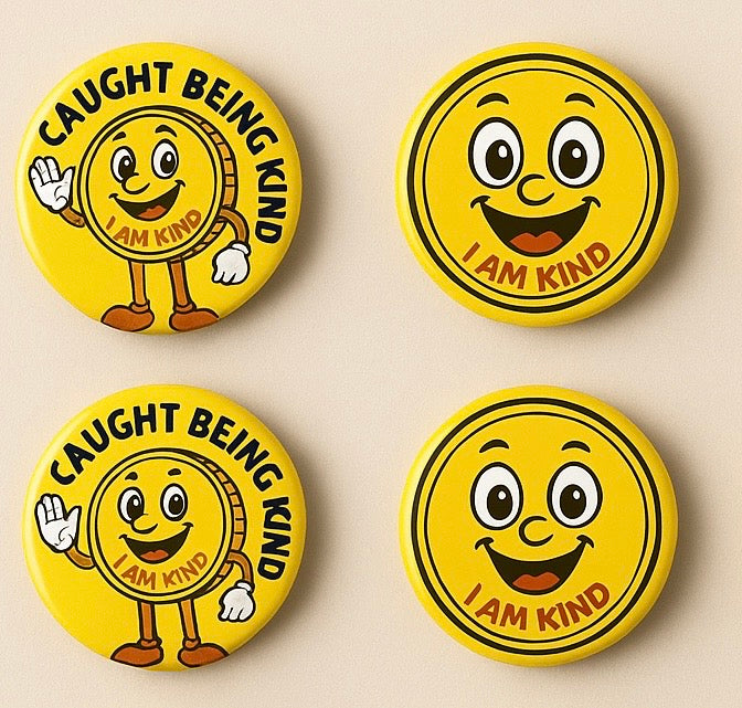 Tally™ Kindness Reward Pins — Set of 20 (Caught Being Kind™ + I Am Kind™)